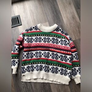 Aerie Festive Knit Sweater Women’s Size Small (Oversized)
